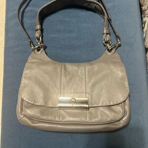 Coach Gray Leather Handbag
